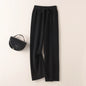 BELIARST Cashmere pants ladies high waist wide leg pants casual knitted trousers winter 100% pure wool loose women's pants