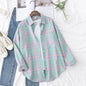 New Fashion Loose Womens Plaid Shirt Fresh College Style Design Blouses And Tops Long Sleeve Casual Female Checked Clothes