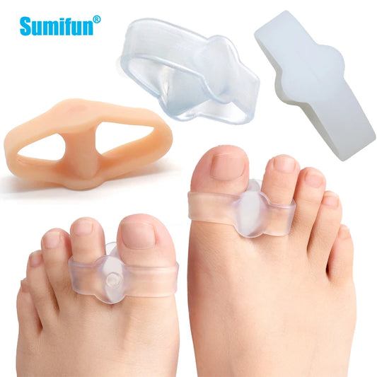 3 Types Soft Elastic Toe Separator Silicone Hallux Valgus Orthopedic Protector Thumb Corrector Spacers Bunion Relief Foot Care