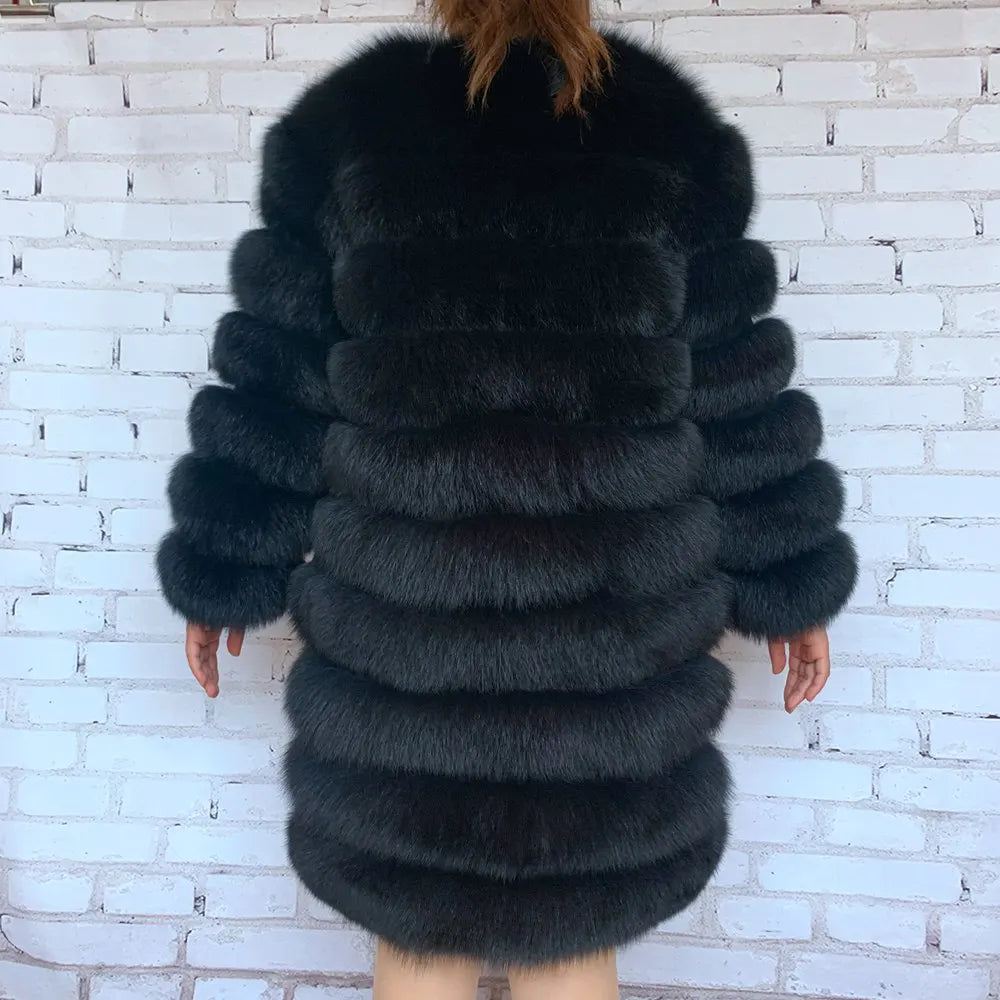 NEW style  4in1 real fur coats Women Natural Real Fur Jackets Vest Winter Outerwear Women fox fur coat high quality fur Clothes