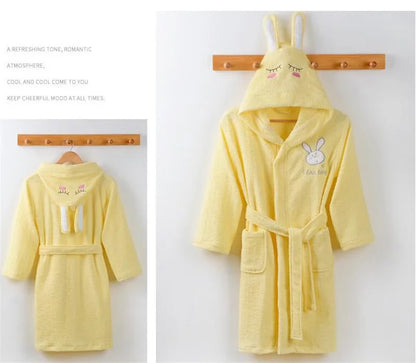 Pure cotton Children Robes Soft Baby Bathrobe Cute Animal Cartoon Babies Blanket Kids Hooded Bathrobes Toddler Bath Towel