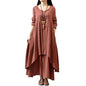 Spring Summer Women Long Cotton Linen Dress