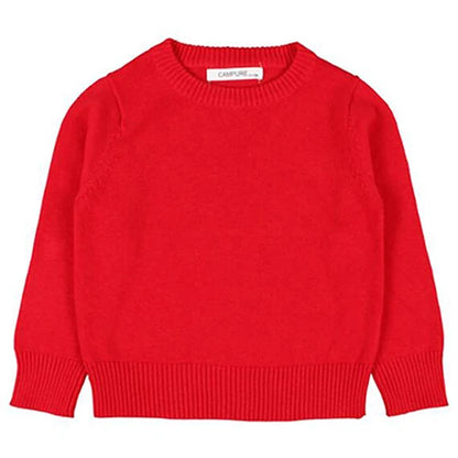 New Spring Kids Pullovers Tops Baby Boys Girls Pure Color Sweaters Autumn Kids Sweaters Knitted Bottoming Boys Sweaters