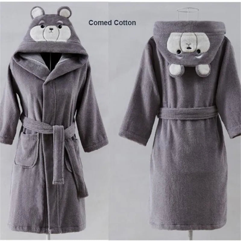 Pure cotton Children Robes Soft Baby Bathrobe Cute Animal Cartoon Babies Blanket Kids Hooded Bathrobes Toddler Bath Towel