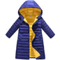 Children Down Coat Winter Teenager Thickened Hooded Cotton-padded Parka Coat Kids Warm Long Jackets Toddler Kids Outerwear