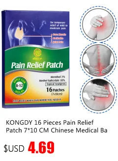 KONGDY 100 Pieces=10 Bags Hot Sale Muscle Pain Relief Patch Chinese Traditional Capsicum Plaster Personal Care Massage Product