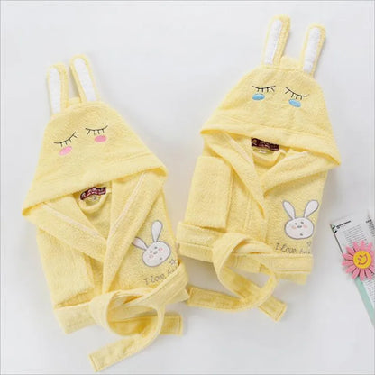 Pure cotton Children Robes Soft Baby Bathrobe Cute Animal Cartoon Babies Blanket Kids Hooded Bathrobes Toddler Bath Towel