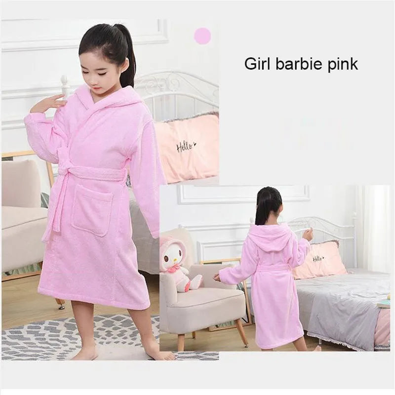 Pure cotton Children Robes Soft Baby Bathrobe Cute Animal Cartoon Babies Blanket Kids Hooded Bathrobes Toddler Bath Towel