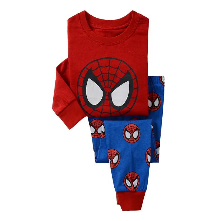 2pcs/set New Kids Pajamas SpiderMan Sets Baby Girls Boys Clothes Pijamas Hulk Cartoon Long Sleeve Tshirt+Pants Set Home Costume