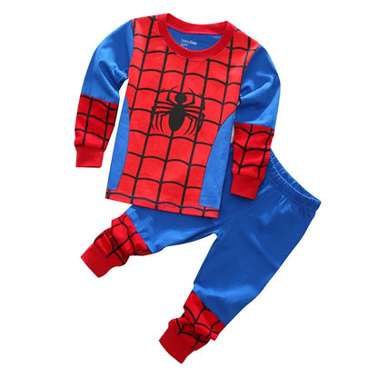 2pcs/set New Kids Pajamas SpiderMan Sets Baby Girls Boys Clothes Pijamas Hulk Cartoon Long Sleeve Tshirt+Pants Set Home Costume