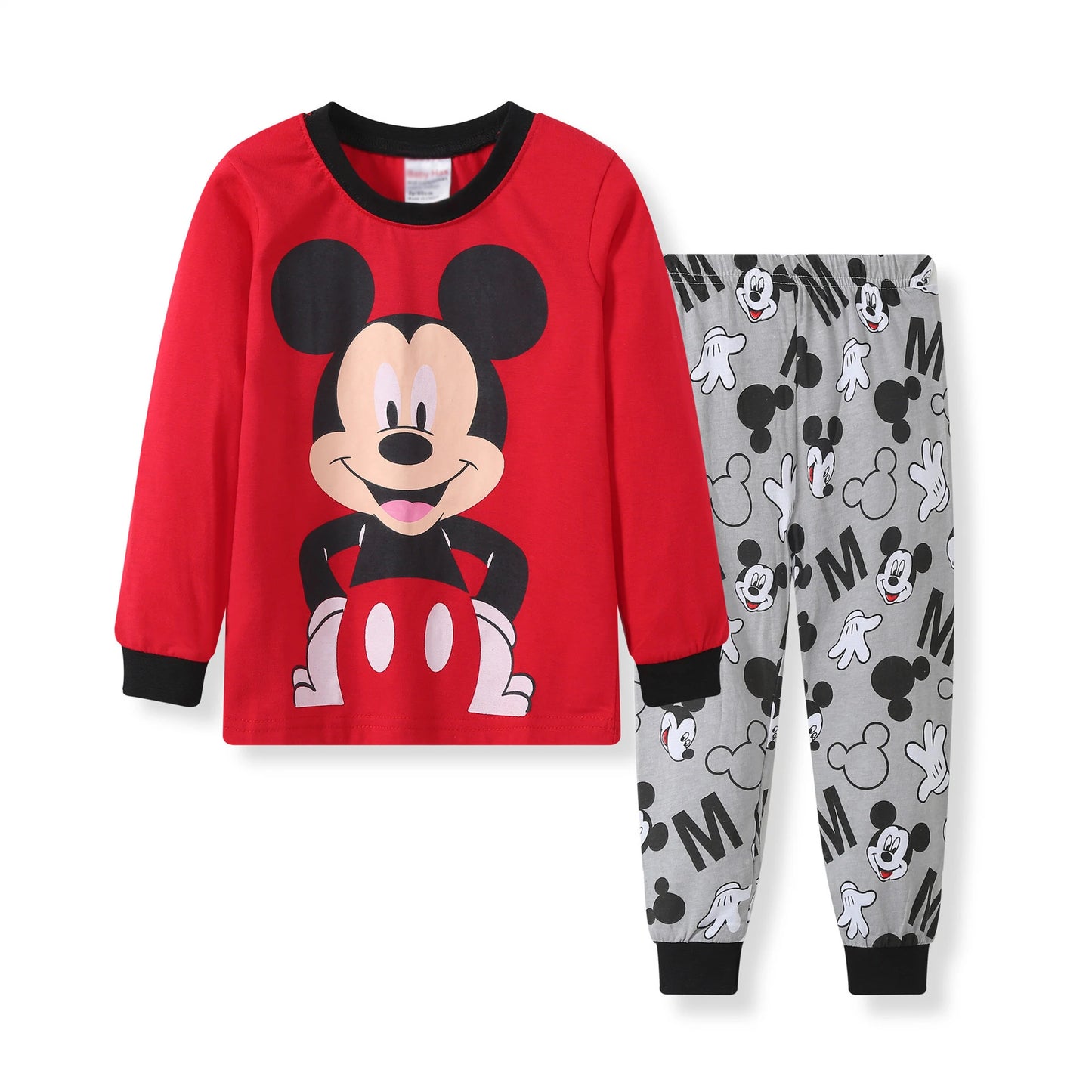 2025 New Boys Long Sleeve Pyjamas Kids Mickey Pajamas Baby Cotton Pijama Children Sleepwear Girls Clothing Sets Baby Wears