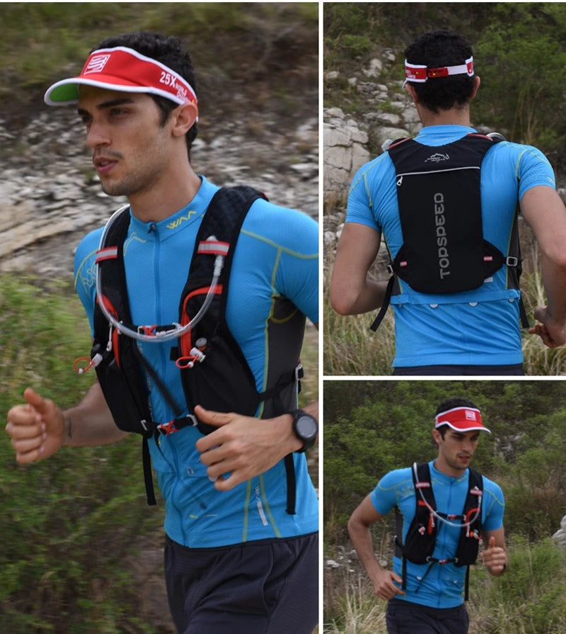 Outdoor Trail Running 5L Ultralight Backpack Hydration Jogging Vest Men Breathable Marathon Bicycle Bag Water Bottle 500ML