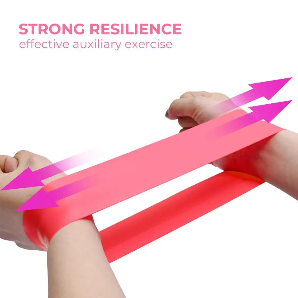 1 Pc Yoga Resistance Bands Fitness Pilates Sport Training Elastic Rubber Bands 0.35mm-1.1mm Rubber Gum Gym Workout Equipment