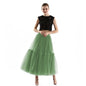 Maxi Long Tulle Skirts for Women Black Gothic Pleated Skirt Casual Party Fairycore Summer Winter Jupe Longue Falda Mujer