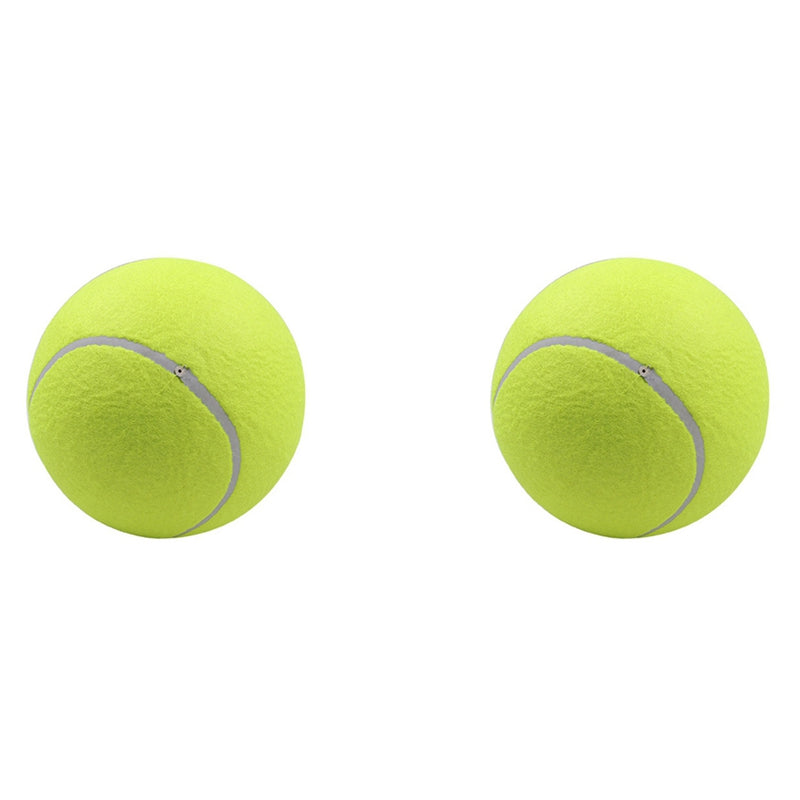 2X Pet Bite Toy 24CM Giant Tennis Ball for Dogs Chew Toy Inflatable Tennis Ball Signature Pet Toy Ball Supplies