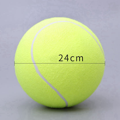 2X Pet Bite Toy 24CM Giant Tennis Ball for Dogs Chew Toy Inflatable Tennis Ball Signature Pet Toy Ball Supplies