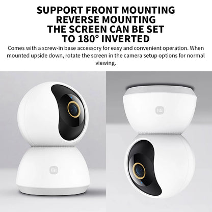 Xiaomi 360° Smart Home Security Camera Mi PTZ 2K Webcam 1296P 3 Megapixel AI Human Detection Night Vision Webcam Work With Miji