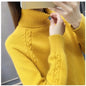 Women's Turtleneck Sweater Fall Winter New Loose Warm Knit Pullover Tops Candy Colors Knitwear Jumper Korean Soft Casual Poleras