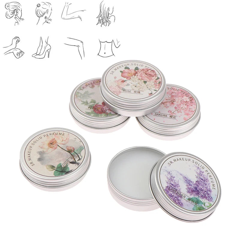 Women Solid Perfume Portable Balm Long-Skin Fragrance Fresh And Elegant Women Solid Perfume Body Aroma Gift