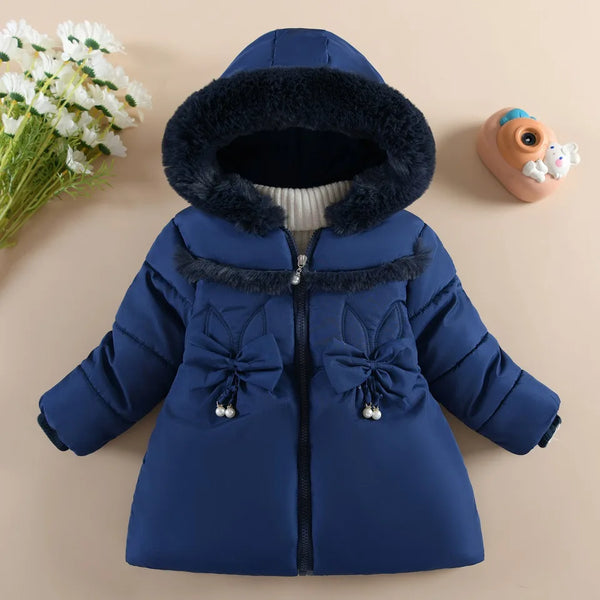 Children's jacket 1 to 6 years old girls plus cashmere thickened foreign style winter coat Little girls fashion  jacket