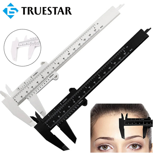 1PC Vernier Caliper 150MM Portable Tattoo Eyebrow Ruler Plastic Eyebrow Caliper Rulers Measurement Tools PMU Tattoo Accessories