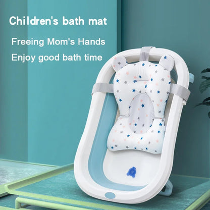 Children Shower Air Cushion Bed Newborn Baby Security Bath Seat Infant Baby Bath Tub Pad Portable Baby Non-Slip Bathtub Mat