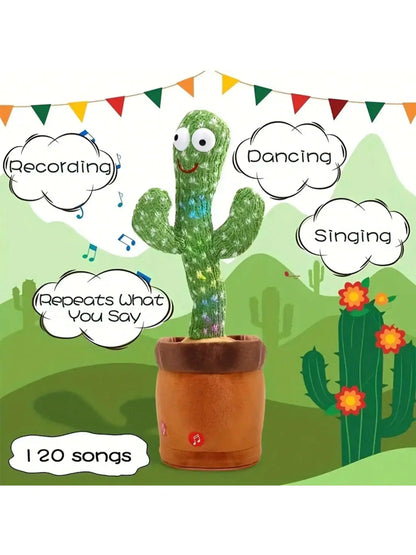 1pc-Dancing Talking Cactus Toys For Baby Boys And Girls, Singing Mimicking Recording Repeating What You Say Sunny Cactus Up Plus (Toy)