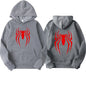 Autumn and Winter New Men's Hoodie Street Fashion Spider Print Sweatshirt Fleece Casual Fun Loose Hoodie Spiderman Men's Top