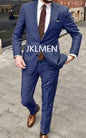 Men's Suit Handsome Casual 2 Piece Suit For Men Wedding Tuxedos Notched Lapel Groomsmen Business  Prom Blazer