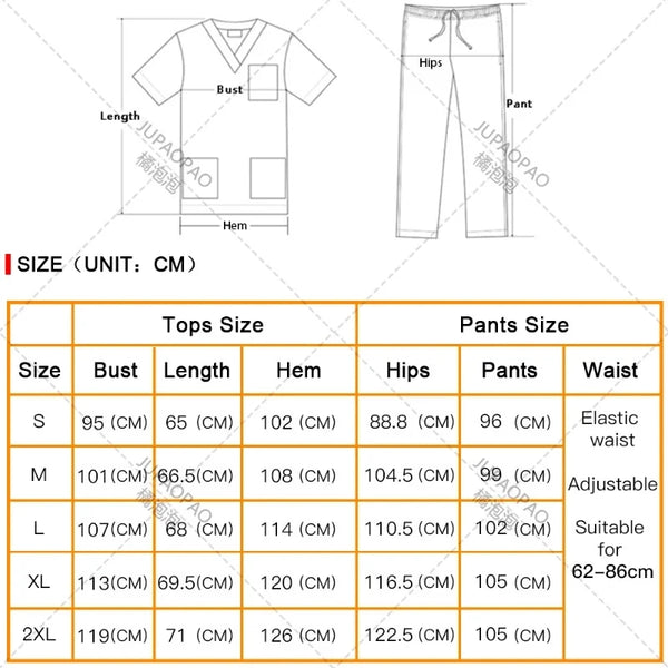 Operating Room Medical Uniform Scrubs Hospital Working Scrubs Set Medical Supplies Nurse Dental Surgery Suit Workwear