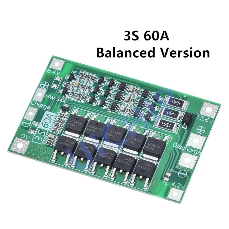 3S/4S 40A 60A Li-ion Battery Charger Protection Board 18650 BMS For Drill Motor 11.1V 12.6V/14.8V 16.8V Enhance/Balance