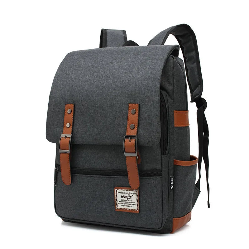 Vintage 16 inch Laptop Backpack Women Canvas Bags Men canvas Travel Leisure Backpacks Retro Casual Bag School Bags For Teenagers