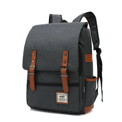 Vintage 16 inch Laptop Backpack Women Canvas Bags Men canvas Travel Leisure Backpacks Retro Casual Bag School Bags For Teenagers