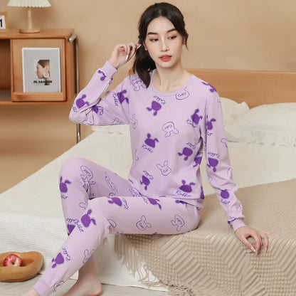 Teens Pijamas Long Sleeve Cotton Pyjamas Kids Clothes Sets Cartoon Big Boy Sleepwear Cute Pajamas For Girls 10 12 14 16 18 Years