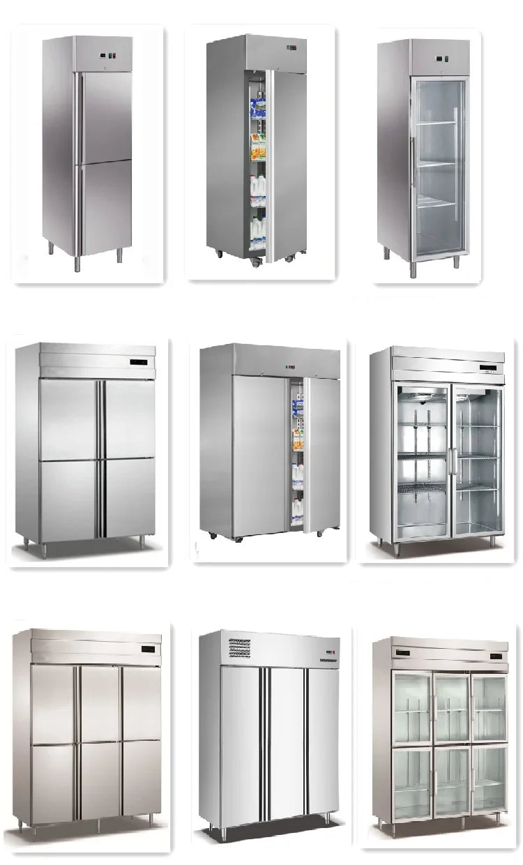 Air Cooling 4 Door Upright Commerical No Frost Upright Freezer Kitchen Upright Freezer Refrigerator Factory Price