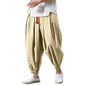 2025 New Fashion Drawstring Harem Pants Men’S Baggy Jogging Pants Japanese Men Crotch Wide Leg Pants Male Casual Loose Trousers