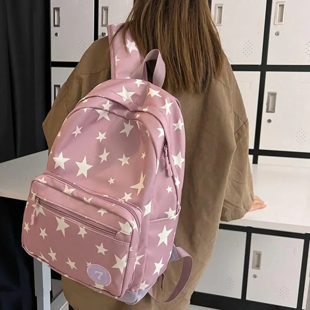 Star Backpack For Women Men, 17 Inch Star Laptop Backpack College Bag Cute Travel Backpack Student Back To School Casual Bo U1E8