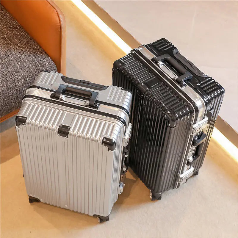 Aluminum Frame Carry-On Suitcase Luggage Mute Trolley Case Universal Wheel Durable And Sturdy Password Valise De Voyage