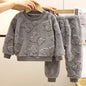 Children's Pajama Set Flannel Warm Sleepwear for Kids Thicken Boys Clothes Sets Girls Pijama Winter Baby Thermal Underwear