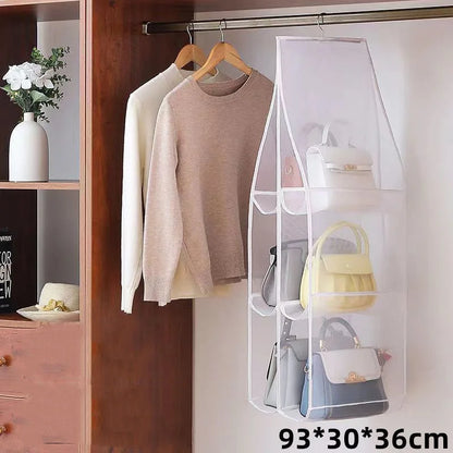 Handbag Hanging Organizer Hanging PurseOrganizer for Closet Organizers Bag StorageHanger Oxford Cloth Closet Bag Organizer