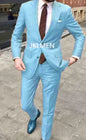 Men's Suit Handsome Casual 2 Piece Suit For Men Wedding Tuxedos Notched Lapel Groomsmen Business  Prom Blazer