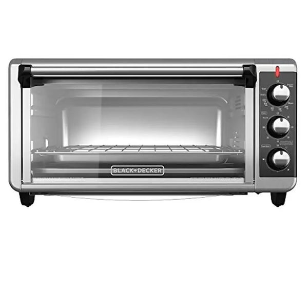 8-Slice Convection Toaster Oven Fits 9"x13" Pans 12" Pizza Stainless Steel Dedicated Toast Timer Convection Heating