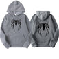 Autumn and Winter New Men's Hoodie Street Fashion Spider Print Sweatshirt Fleece Casual Fun Loose Hoodie Spiderman Men's Top