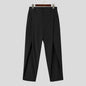 Fashion Well Fitting Men's Cross Pleated Pants Fashion Casual Hot Sale Male Solid Comfortable High Waist Trousers S-5XL INCERUN