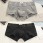 2pcs/lot SEOBEAN Men‘s Boxer underwear cotton skin-friendly breathable sports sports solid color tight low rise simple