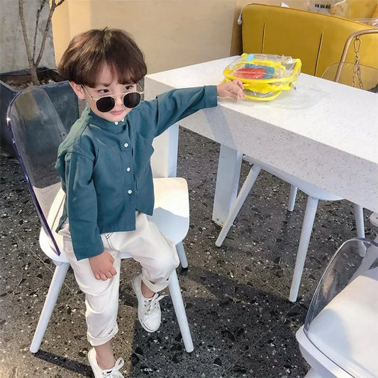 Boys Baby's Kids Blouse Coat Jacket Outwear Cotton 2025 White Spring Autumn Shirts Outwear High Quality Children's Clothing