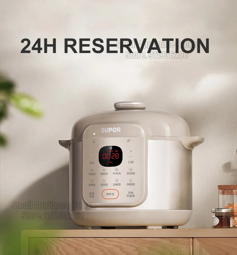 SUPOR Electric Pressure Cooker 5L Rice Cooker 70Kpa Multifunction Fast Cooking Stew Bones Beef Porridge For Kitchen SY-50YC5006