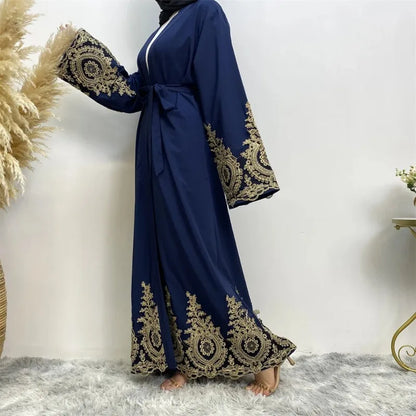 New Abaya Ramadan Women Muslim Embroidered Kimono Dubai Turkish Arab Islamic Clothing