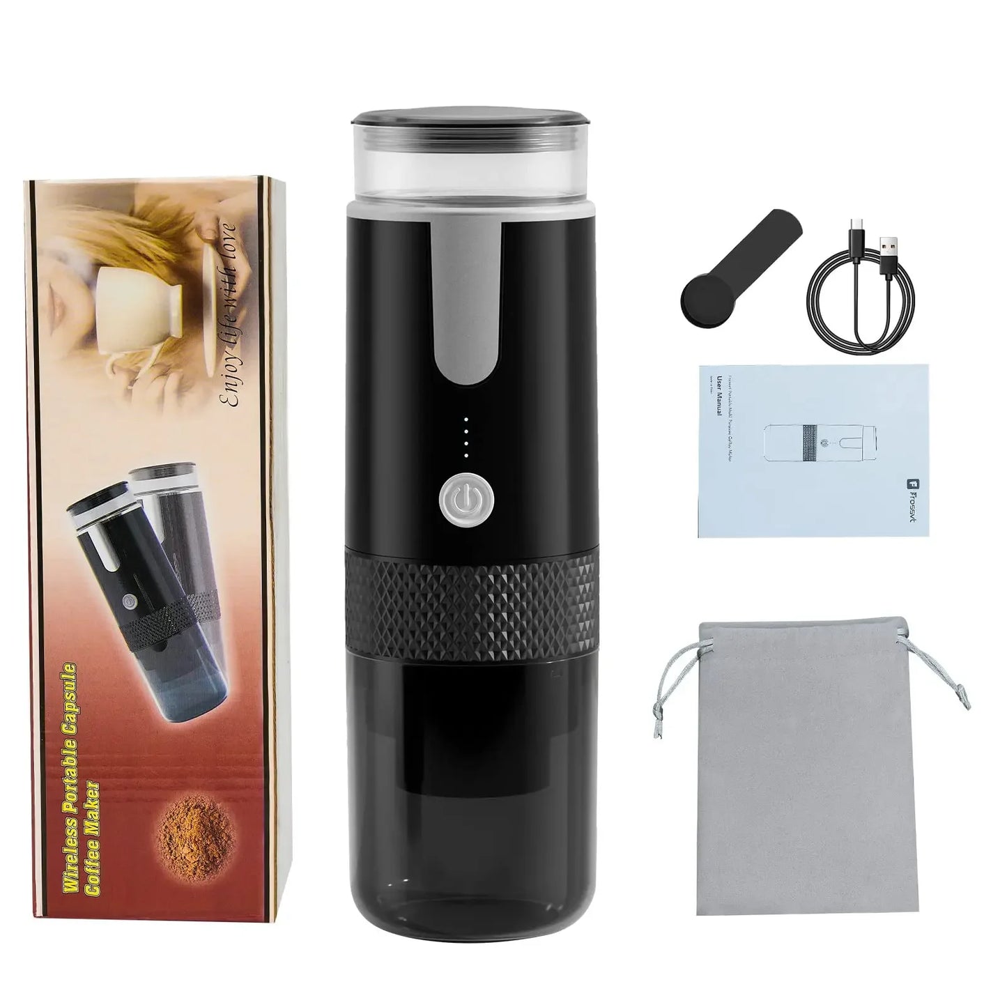 New Wireless Portable Coffee Machine Household small Rechargeable handheld Espresso outdoor capsule Portable coffee maker