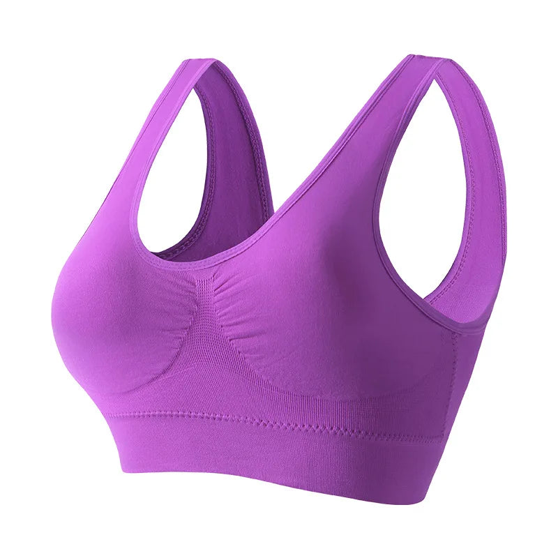 S-5XL Women Seamless Bra Sports Bras Top Female Breathable Soft Brassiere Wireless Nopads Bra Crop Top Solid Color Sexy Lingerie